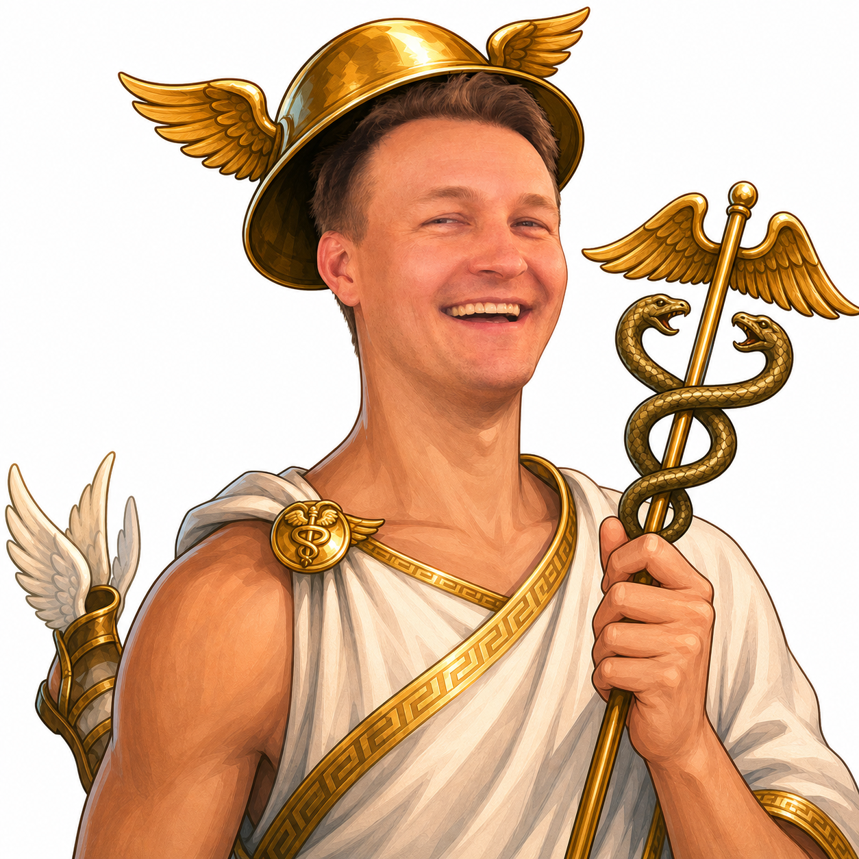 Bram als Hermes